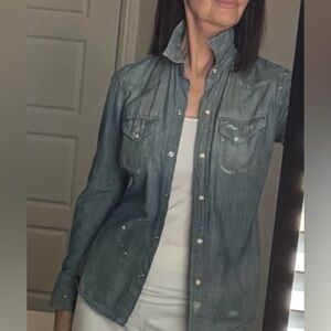 Lucky Brand Snap Button Denim Shirt S